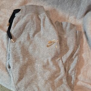 Nike Air Gray Joggers with Rose Gold Logo